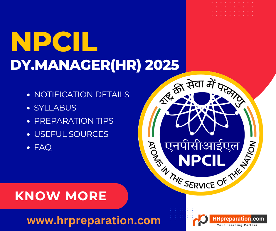 NPCIL Deputy Manager HR 2025 recruitment related information with online course 