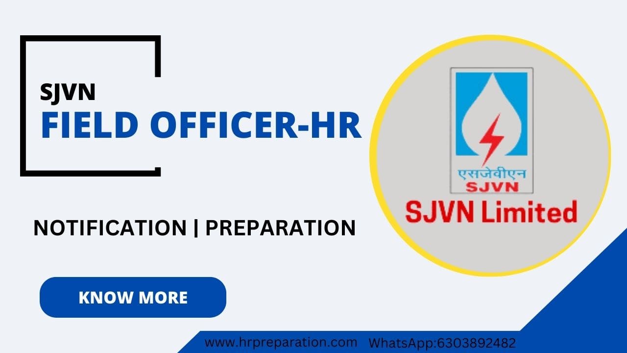 SJVN Field Officer HR 2023: Notification & Online Course